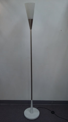 Floor Lamp Polished Steel With Frosted Glass  06-118-JSH-746