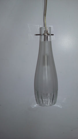 Mini Pendant Satin Steel And Frosted/Clear Glass 3118-5-JSH-ART