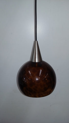 Mini Pendant Satin Nickel And Double Glass Amber/ Frost 03-118-JSH-22