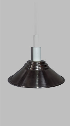 Mini Pendant Light Satin Nickel And White cord 3218-25-JSH-PL