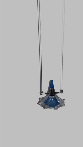 Mini Pendant Chrome With Blue Glass 3-118-JSH-0005
