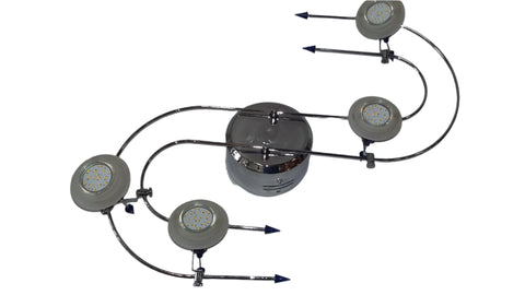 Flush Mount Chrome And Blue Accent 14-118-JSH-11