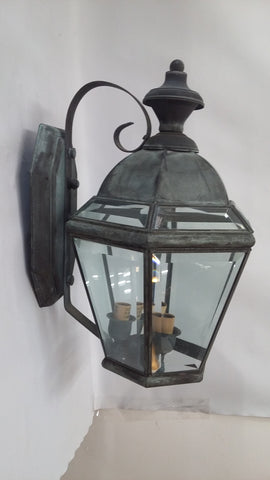 Outdoor Wall Light Solid Brass Patina Finish 17118-JSH-921
