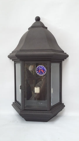 Outdoor Wall light Texture Brown Finish And Clear Beveled Glass 17118-JSH0036