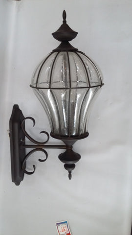 Outdoor Wall light Bronze Metal Finish And Seedy Glass 17118-JSH0021