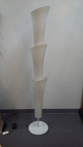 Floor Lamp White Base And Opal Glass 6218-22-OPAL