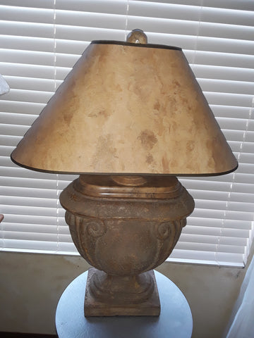 Table Lamp Brown and Gold Finish Base With Custom Shade 07-118-JSH-16