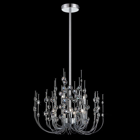Crystal Chandelier Chrome Finish And Crystal #010815-14