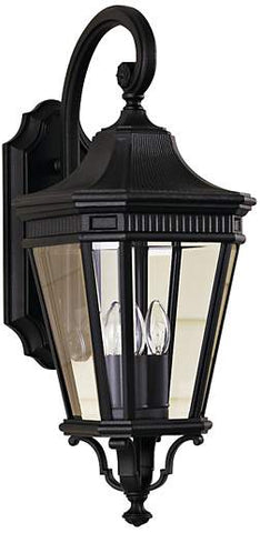 Outdoor Wall Light Black Metal And Clear Glass 17-118-JSH-127