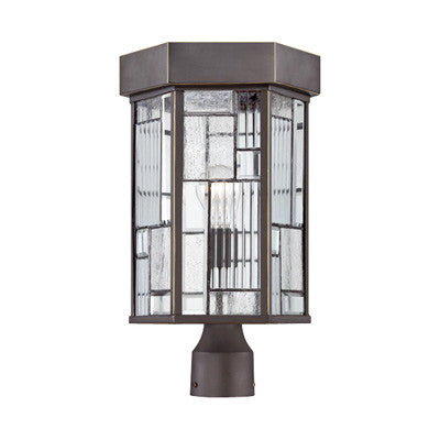 Outdoor Post Lamp Bronze and Glass #190913-14