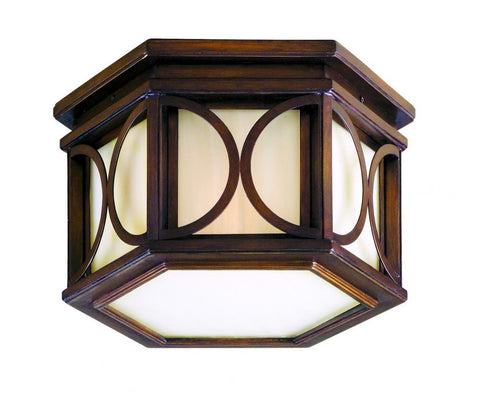 Outdoor Flush Mount Bronze Finish and honey Glass #160902-014
