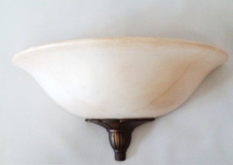 Wall Sconse Bronze Finish Cream Alabaster Stone 10-118-JSH-A34