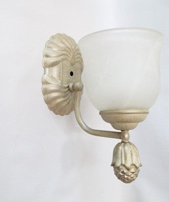 Wall Sconse Cream FinishAlabaster Glass  10-118-JSH*A18