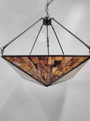 Pendant Square Glass Shade Bronze Finish221848-JSH-48-99