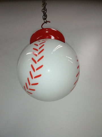 Flush Mount Red Finish And White Globe 1421848-JSH-One