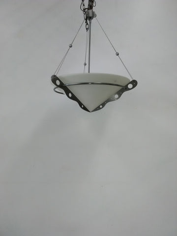 Pendant Pewter Finish And Opal Glass 2218-FRM-1