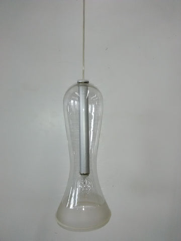 Mini Pendant Satin Nickel Frost And Clear Glass 3218-JSH-One-18