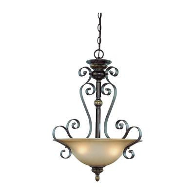 Pendant  Bronze Finish with  Mocha Glass Shade #020801--138