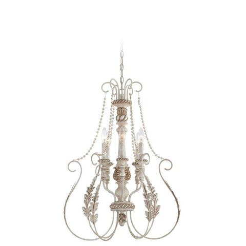 Chandelier Cream And Gold With Crystal Accent 01-118-JSH-255