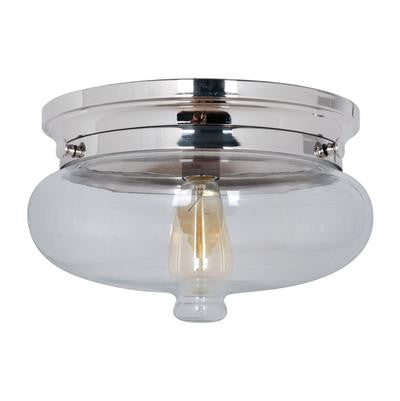 Flush Mount Polished Nickel Finish with Clear Glass #15801-76