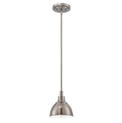 Mini Pendant Antique Nickel Hammered Metal Shade #03801-121