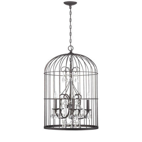 Pendant Bronze Finish And Crystal Accents 020801-015