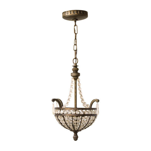 Pendant Peruvian Bronze Finish with Antique Crystal Beads5513PR2