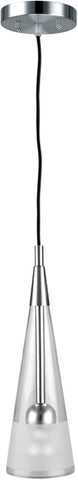 Mini Pendant Polished Steel Finish And Clear/ Frosted Glass 03-118-JSH-33-57