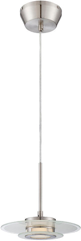 Mini Pendant Silver Finish With Double Frosted Glass 3-118-JSH-33-265