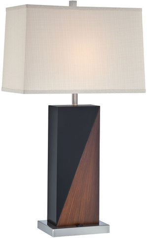 Table Lamp Polished Steel Finish  And Material Shade #070833-14