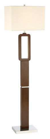 Floor Lamp Walnut Finish and Brushed Nickel Finish 3306118-83022