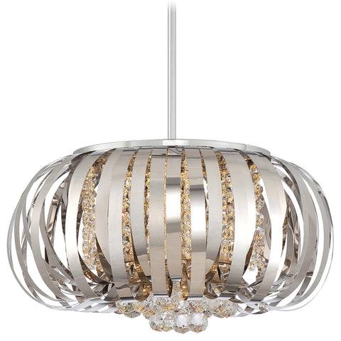 Pendant Chrome Finish And Crystal #020824-14 FP