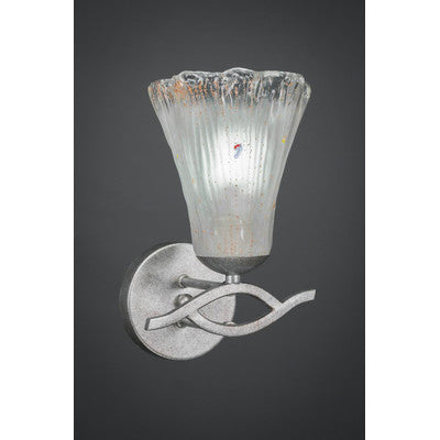Wall Sconse Aged Silver Finish With Frosted Crystal Glass 10-47-618-TLC