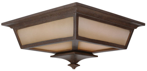 Outdoor Flush Mount Bronze Finish And cream Glass 618-16-01-JRML