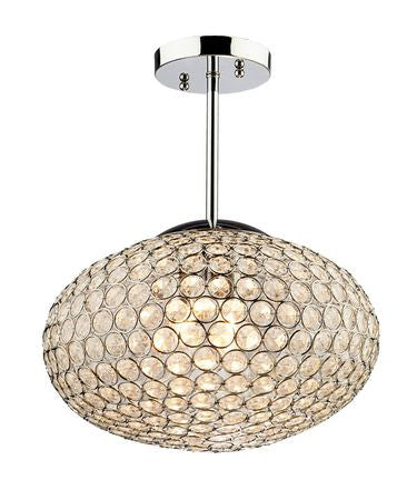 Pendant Chrome Finish And Crystal #020807-21