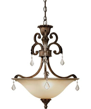 Pendant Bronze Finish With Crystal drops #020807-81