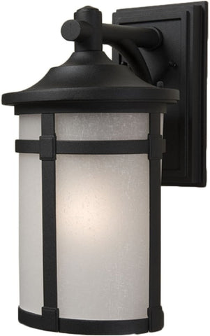 Outdoor Wall Light Black and Frost Glass # 170907-221