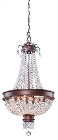 Pendant Bronze Finish And Crystal #020807-14