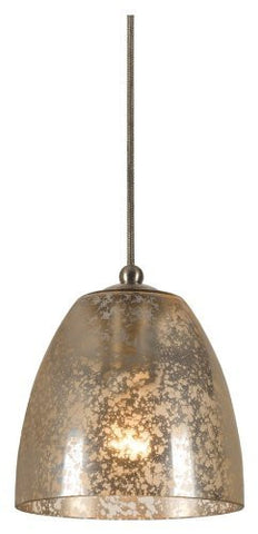 Mini Pendant Satin Nickel And Aged Glass #030823-014
