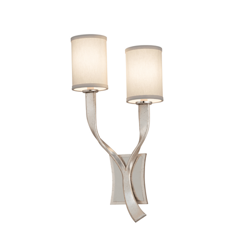 Wall Sconse Stainless and Silver Leaf Finish 100801-17