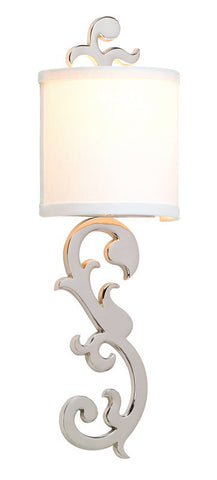 Wall light Polished Nickel Finish and Linen shade 1002231-16
