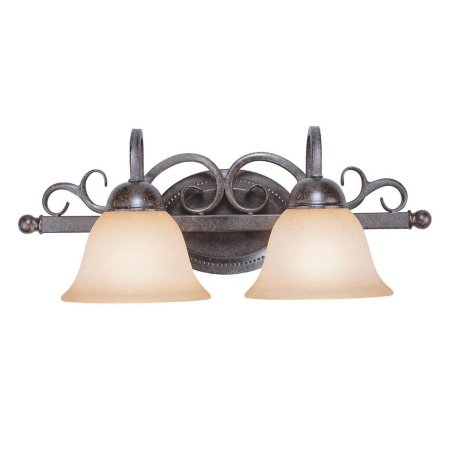 Bathroom Light Forge Metal Bronze and Cream Glass 9518-CRA-402