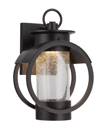 Outdoor Wall Light Bronze Finish And Clear Seedy Glass #170912-015