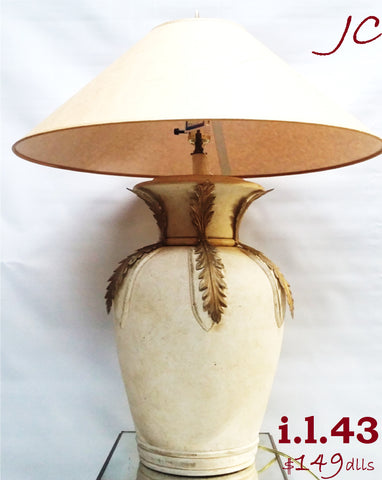 Table Lamp Ceramic and Metal With Paper Shade 07-118-JSH-43