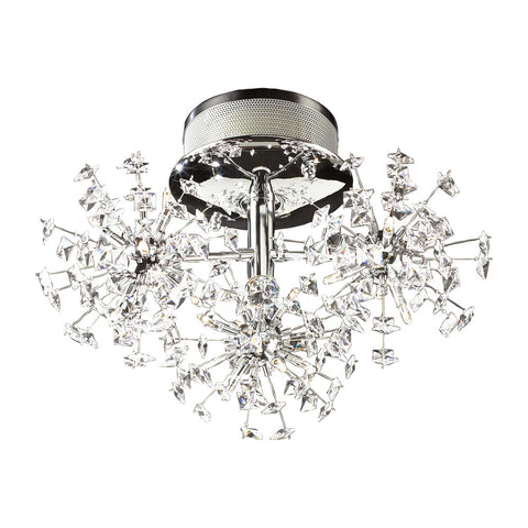 Semi Flush Mount Polished Chrome Finish And Hand Cut Crystal #150839-14