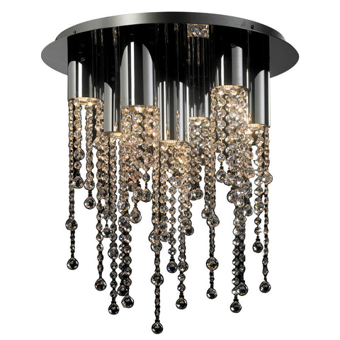 Flush Mount Light Polished Chrome And Crystal #140839-14
