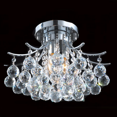 Flush Mount Chrome Finish And Clear Hand Cut Crystal 14-118-JSH-2020