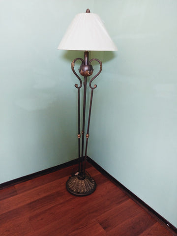 Floor Lamp Brown Iron  and Antique Gold Accent 06-118-JSH-178