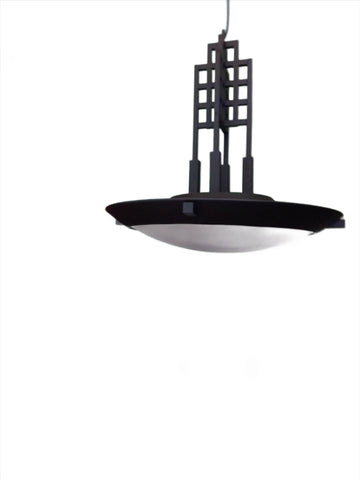 Chandelier  Black Finish and Opal Glass 09-2123-JSH
