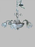 Chandelier Polished Nickel Cast Frame and Murano Glass 01-118-JSH-CH1